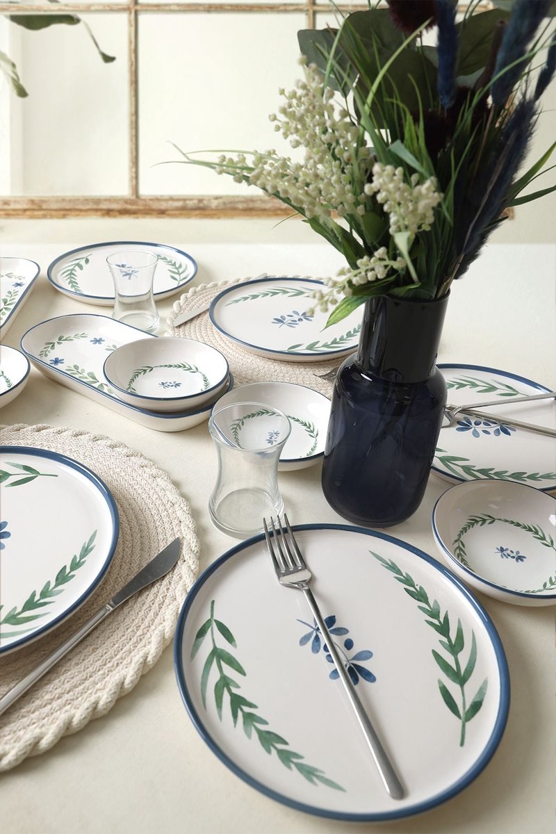 Keramika Serviesset - Daphne - 12 delig - 6 persoons - Stoneware