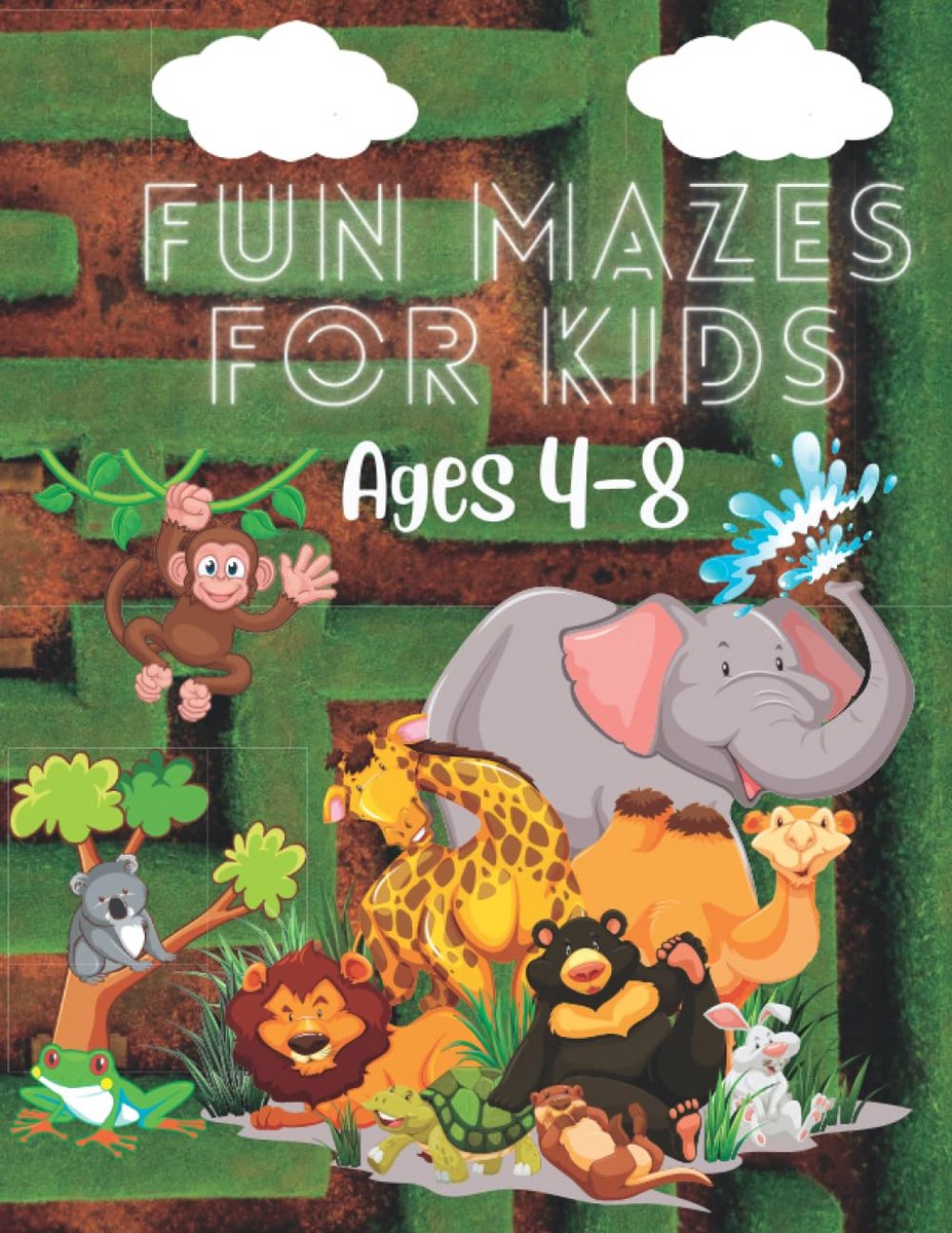 Doolhofboek voor Kinderen 4-8 Jaar - Educatief Kleurboek met Puzzels