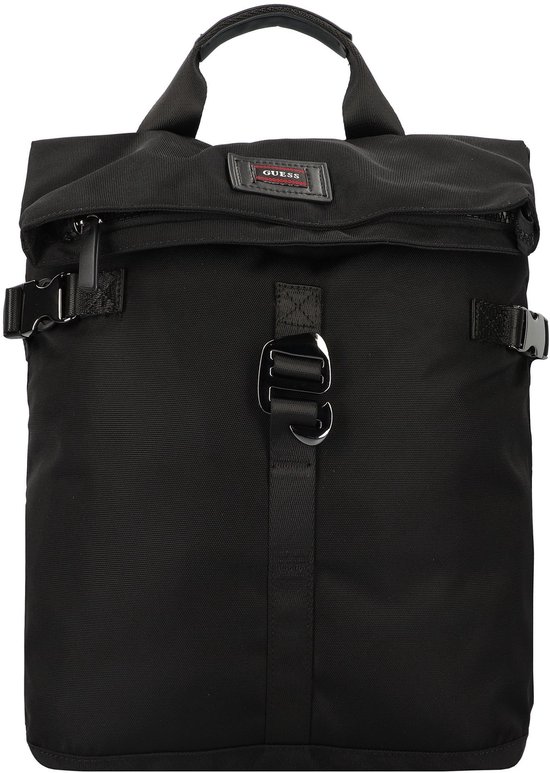Sac à Dos GUESS Arezzo Compact – Noir, Homme, En Polyester, Avec Fermeture à Rabat