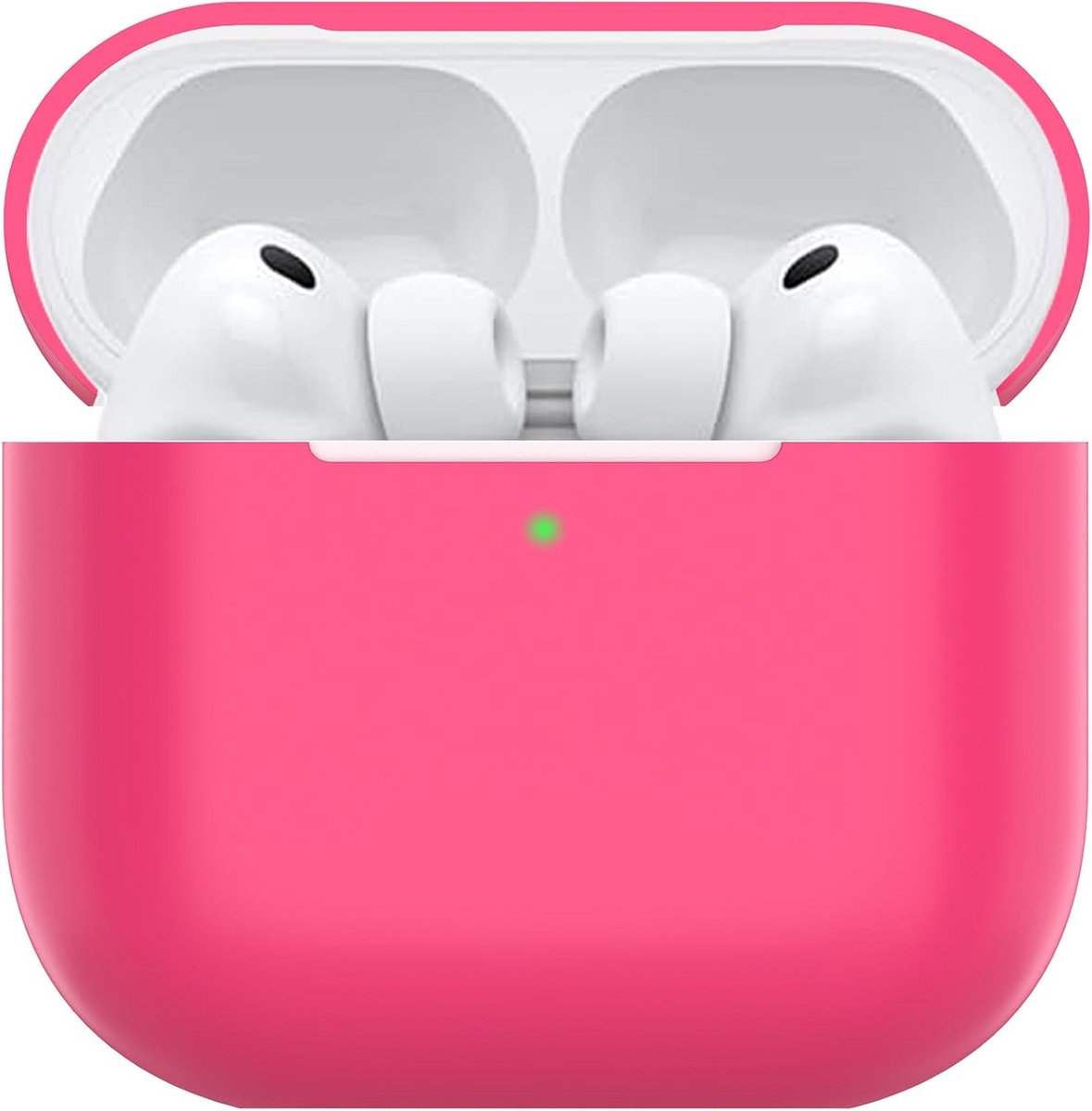 Dun Silicone Hoessje voor Airpods Pro 3 2025 - Zichtbare Front LED - Watermelon Rood