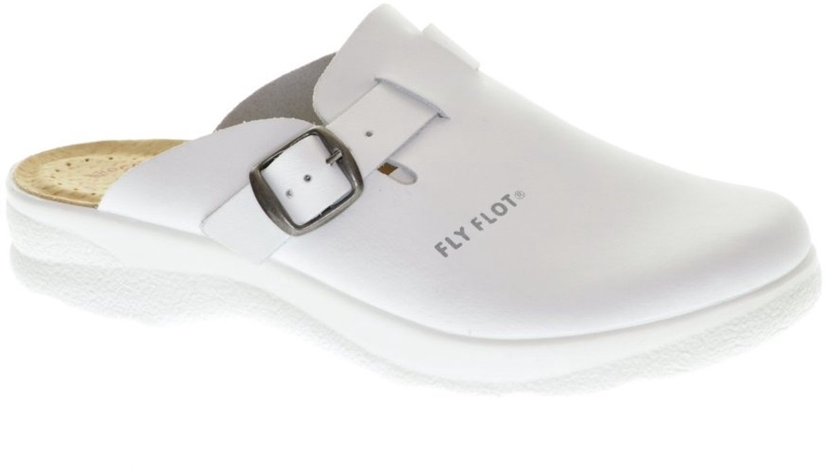 Fly Flot Instapper Riem Wit Leder maat 36