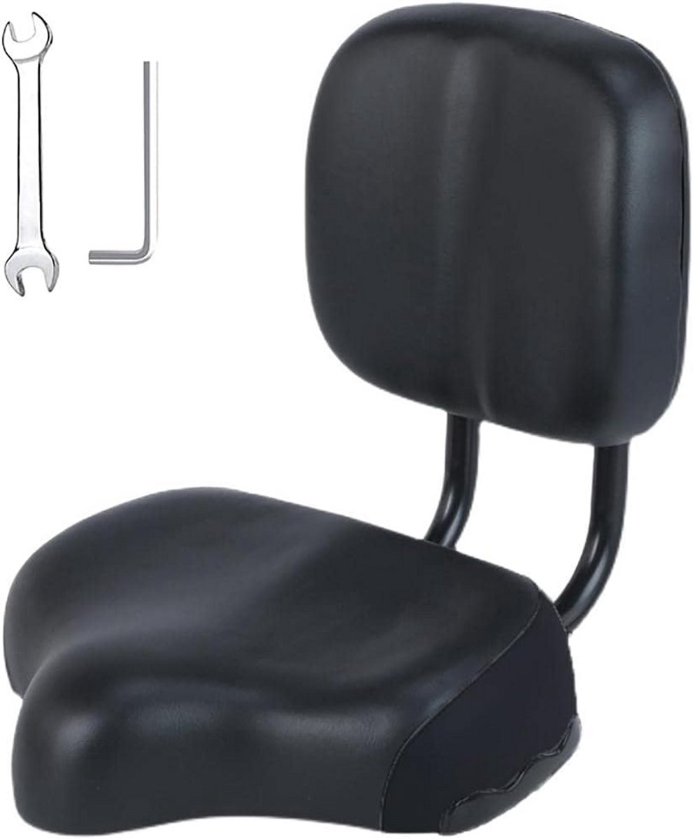 Comfortabel Fietszadel met Rugleuning - Waterdicht Memory Foam Zitje voor Alle Fietsen