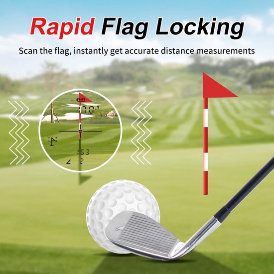 MiniPro Golf Rangefinder - 1000 Yards Bereik, 0,5 Yard Nauwkeurigheid, 7x Vergroting, Vlagvergrendeling met Vibratie, Oplaadbaar, ABS Materiaal van Merkloos — afbeelding 4