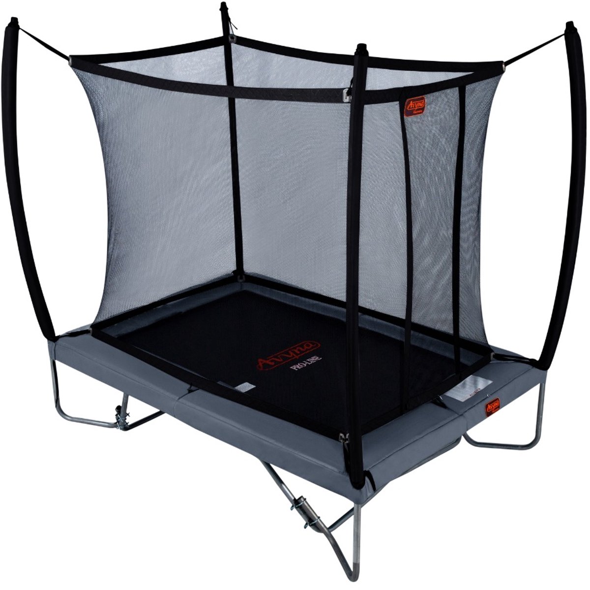 Avyna Pro-Line trampoline 213 - 275x190 cm - HD-plus rand + Royal Class Veiligheidsnet & gratis Trapje - Grijs