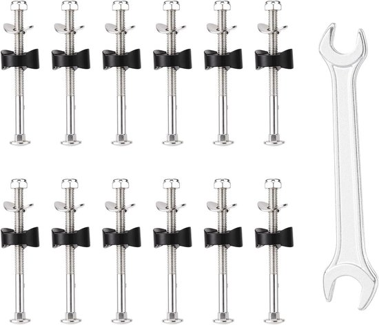 Trampoline Schroeven Set van 12 - 8,3 cm Lange Anti-Loss Bouten en Moeren met Installatiegereedschap