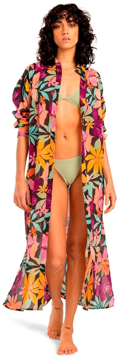 Billabong Daylight Kimono Met 3/4 Mouwen Veelkleurig L Vrouw Night Tropical