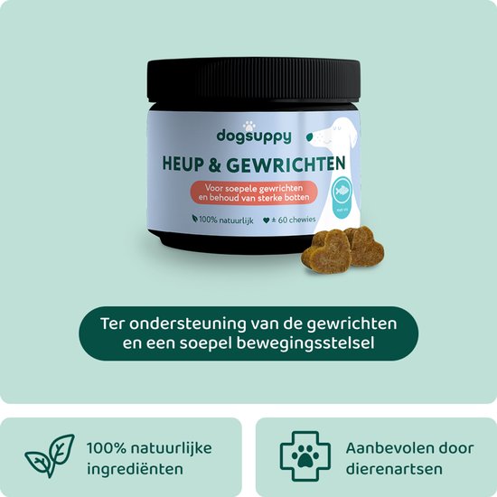 DogSuppy Heup & Gewrichten. Voor soepele gewrichten en behoud van sterke botten.
