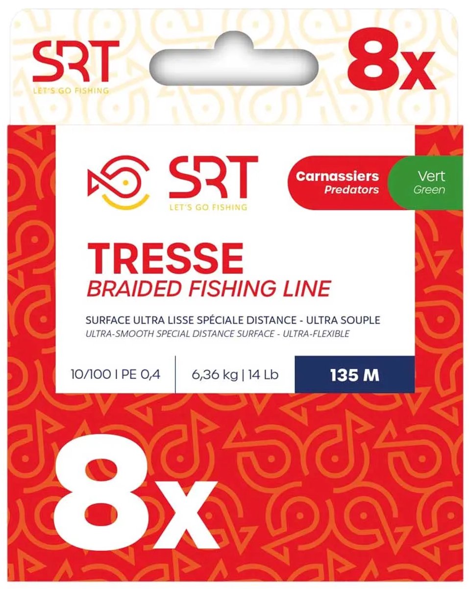 Sert 8x Gevlochten Vislijn 270 M Rood 0.140 mm