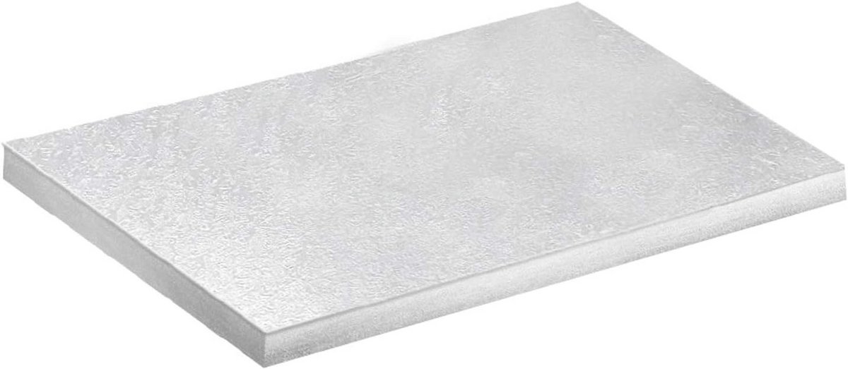 Rechthoekige taartplateau - zilver - 35 x 30 cm