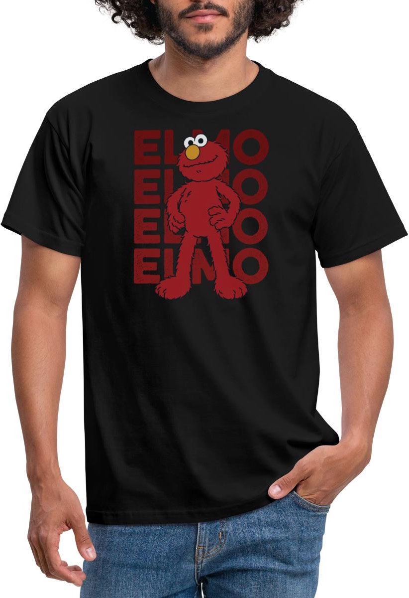 Sesamstraat Elmo Pose T-Shirt Heren