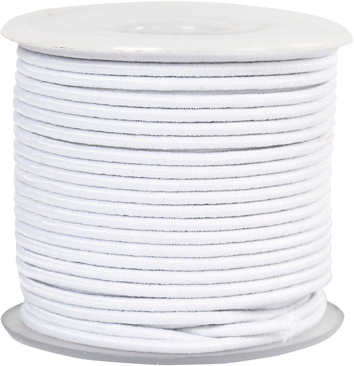 Elastisch koord, dikte 2 mm, wit, 25 m/ 1 rol