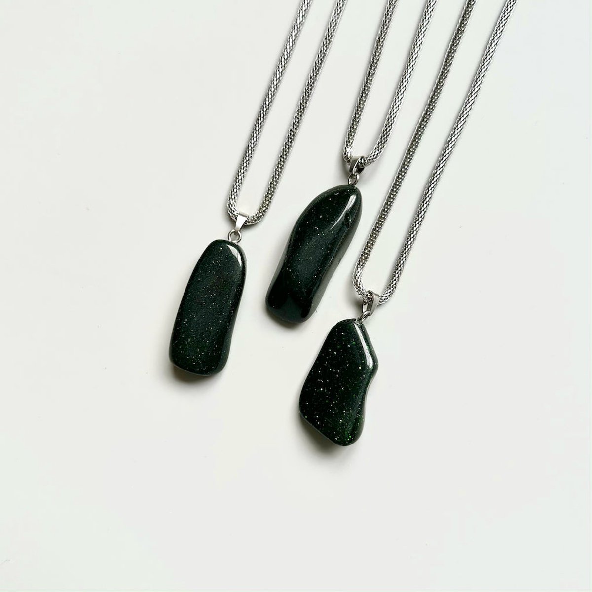 Gemstone ketting Goudsteen groen