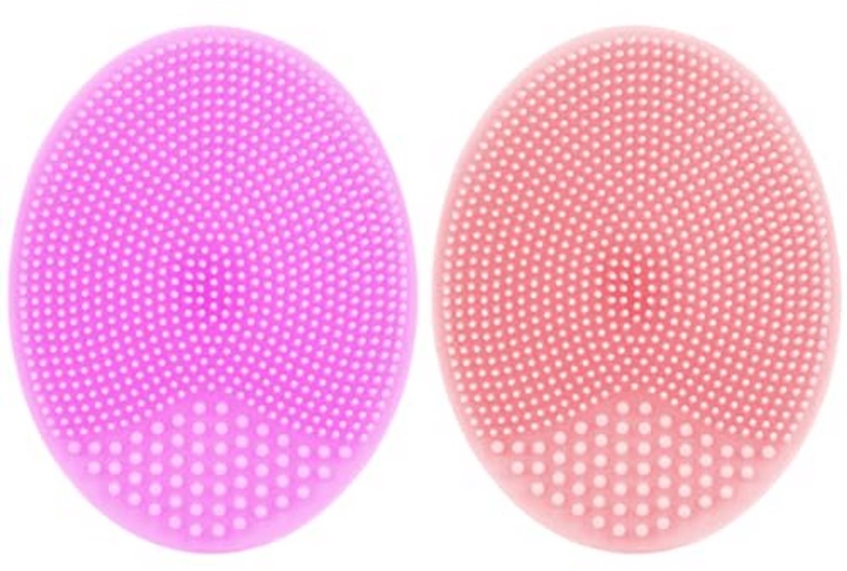 Gezichtsreinigingsborstel Siliconen 2 Stuks Peeling Massage Apparaat voor Alle Huidtypes
