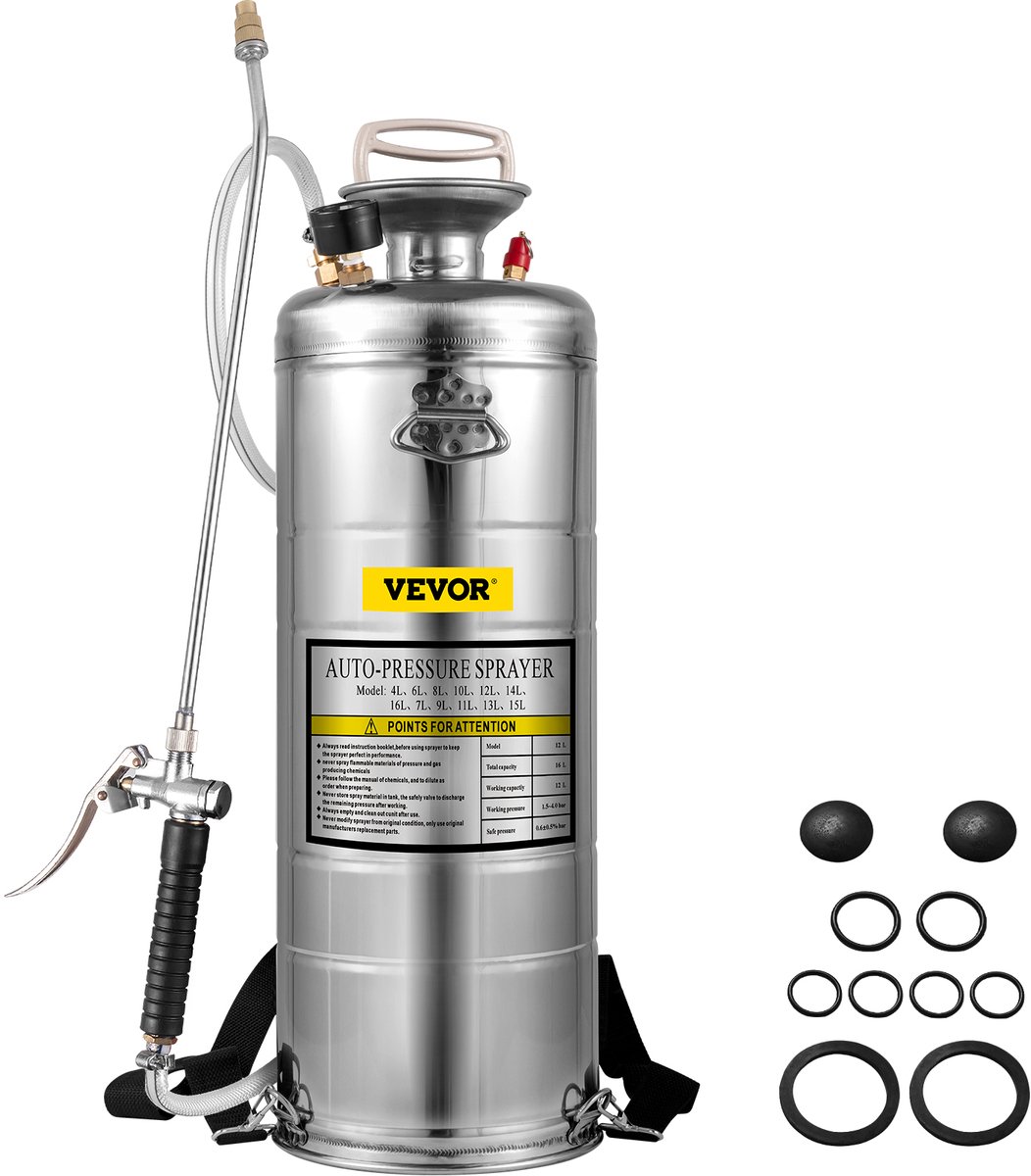 VEVOR Tuinsproeier Tuinvijververnevelaar 12l Ultrasone Nevelmachine Rvs Nevelmachine Geschikt Voor Huis Tuin Toeristenvoertuigen Speciale Voertuigen