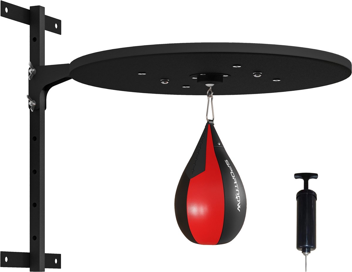 SPORTNOW Speedbag Platform - Staal - 73x60x60cm - Zwart