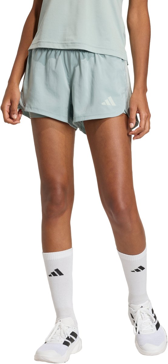 Adidas Performance Pacer Woven 2In1 Workoutshort Dames Groen