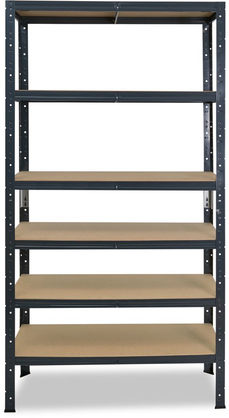 Shelfplaza HOME metalen stellingkast - 230x120x23 cm - antraciet - 6