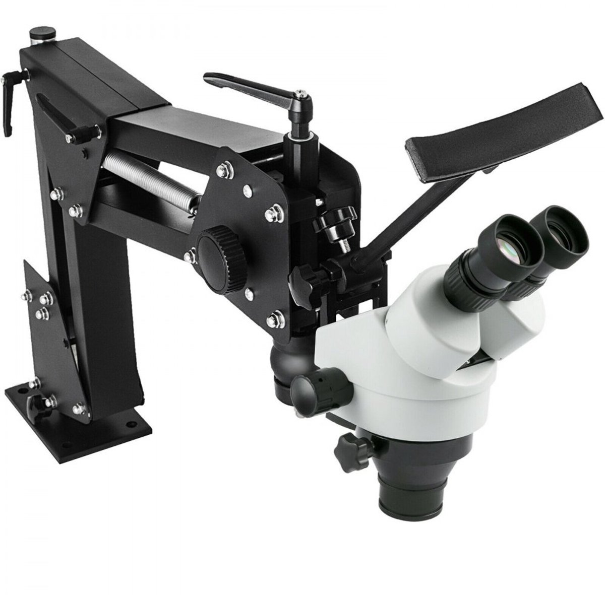 Trinoculaire stereo zoom microscoop - Pilaarstandaard - 3,5x-90x Vergroting - WF10x/20 mm Oculairs - Camerapoort - Voor Sieraden