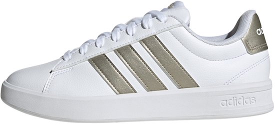 adidas Grand Court 3.0 Witte/Gouden Sneakers
