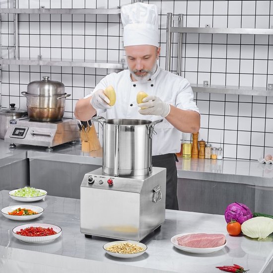 Keukenmachine Groentehakker - Voedselverwerker - 10 L Capaciteit - RVS Voedselveilig - Met 2 Extra S-vormige Messen - Voor Groenten, Fruit, Granen, Noten van Merkloos — afbeelding 3