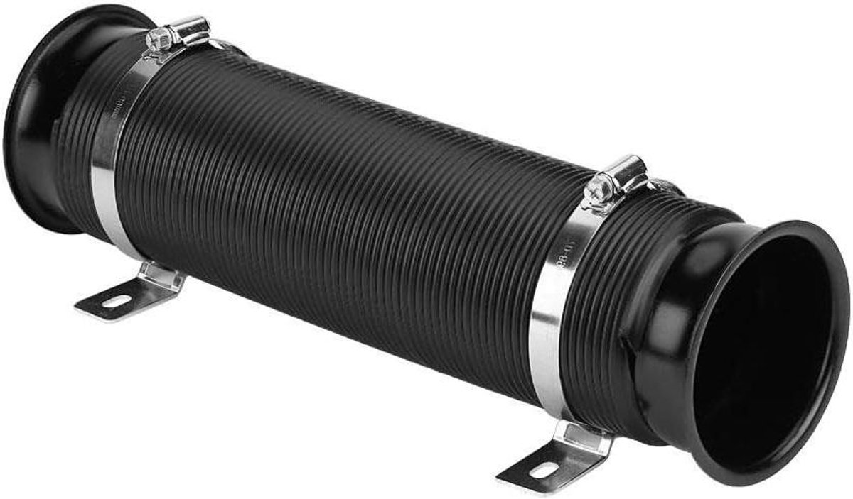 EGoods - Universele auto luchtinlaat buis 76 mm 3 inch, flexibele inductiepijp kit, aluminium en rubber, duurzaam, auto onderdelen.