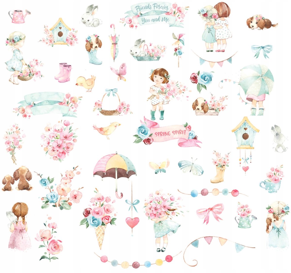 45 Pastel Glitter Papier Vormen - DIY Decoratie & Scrapbooking