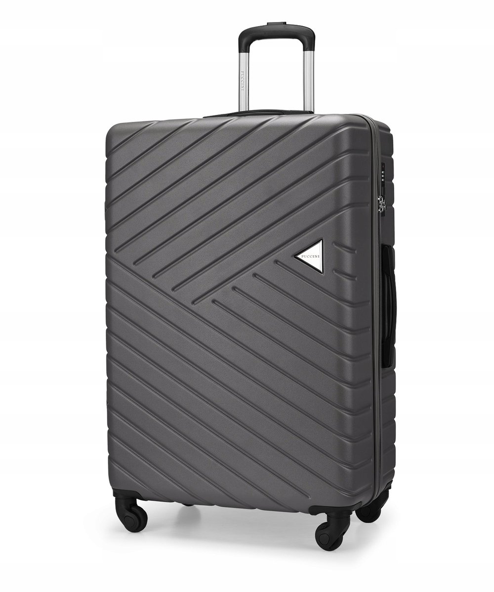 Puccini Malaga Grote Koffer ABS Antraciet 76.5cm 91L TSA Slot