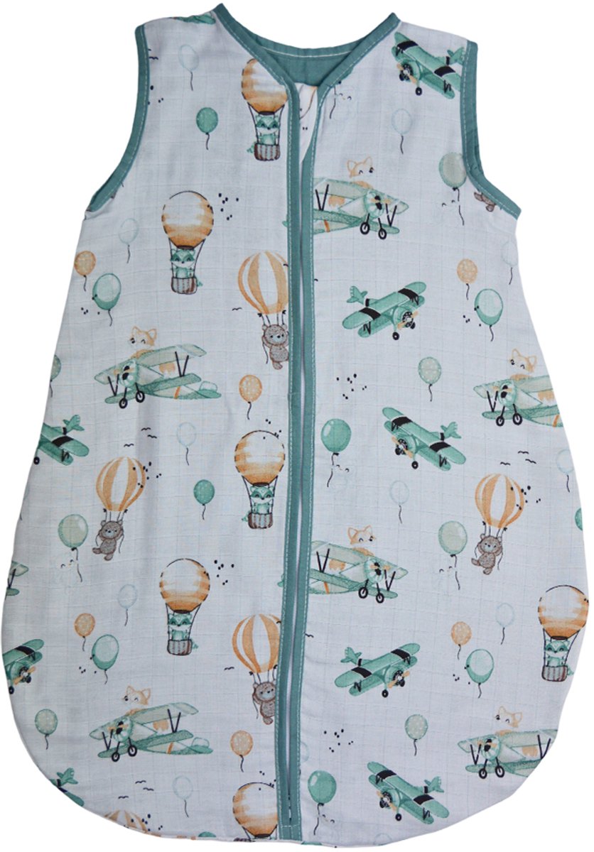 Zomerslaapzak Muslin 56-62cm 0.5 TOG Katoen 100% Lichtgewicht