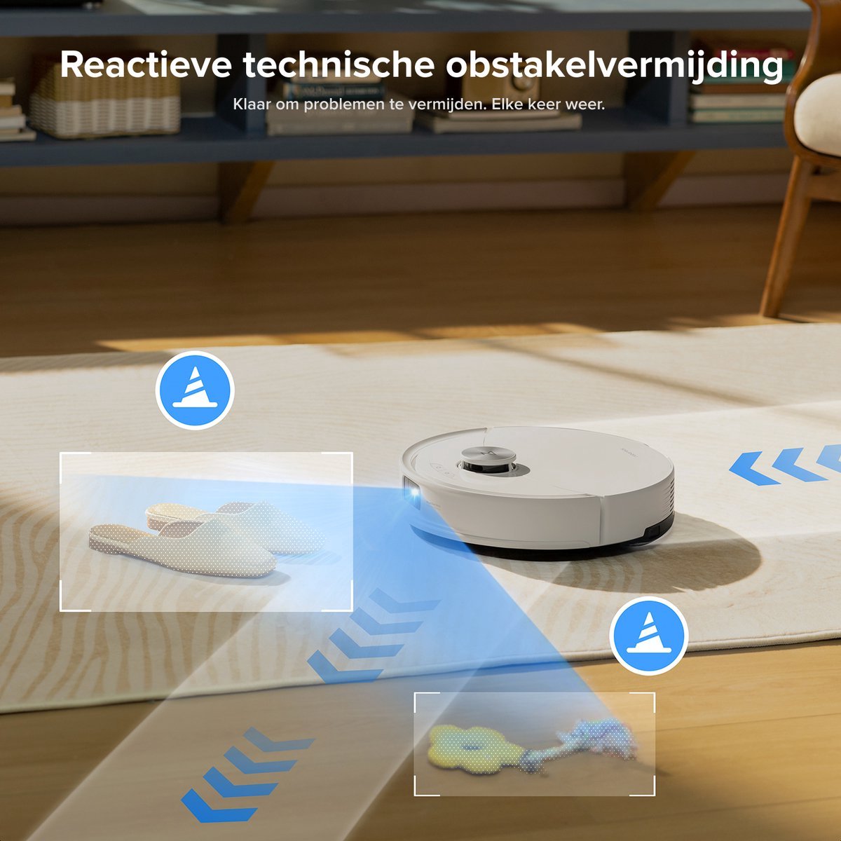 Roborock Q10 S5+ Set Robotstofzuiger en Dweil met Zelflediging– Zuigkracht van 10000 Pa–Vibrerende dweilpads– Handsfree Reinigen tot 7 Weken– Dubbel Anti-klitontwerp– Automatisch dweilen– Obstakelvermijding–Wit– S8 Plus Upgrade–2 stofzakken — afbeelding 6