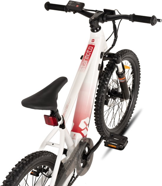 JOYSTAR 20 Inch Elektrische Kinder Mountainbike - 250W E-Bike voor Kinderen (7+ Jaar) - 25 km Actieradius - Met Verwijderbare Accu & Schijfremmen - Spaakwiel - Wit — afbeelding 3