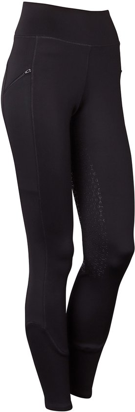 Legging d'équitation noire avec taille haute et siège FullGrip.