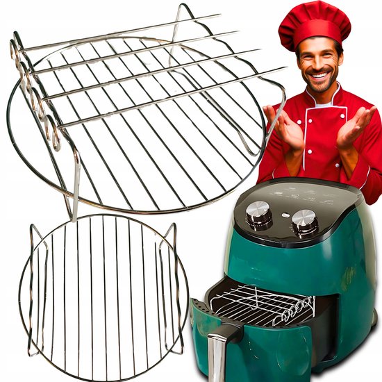 Grillrooster Airfryer - Roestvrij Staal Compatibel Met Ninja Crispi FN090 FN091 FN100 Serie