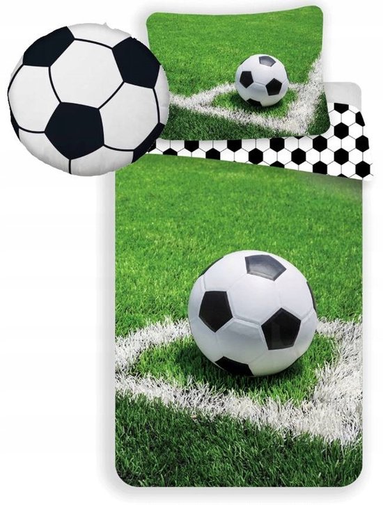 XCQHZYQ Beddengoed 220x240 Volwassen Voetbal Sport Dekbedovertrek Microvezel met 2 Kussenslopen voor Tieners Slaapkamer Decor 3 Stuks