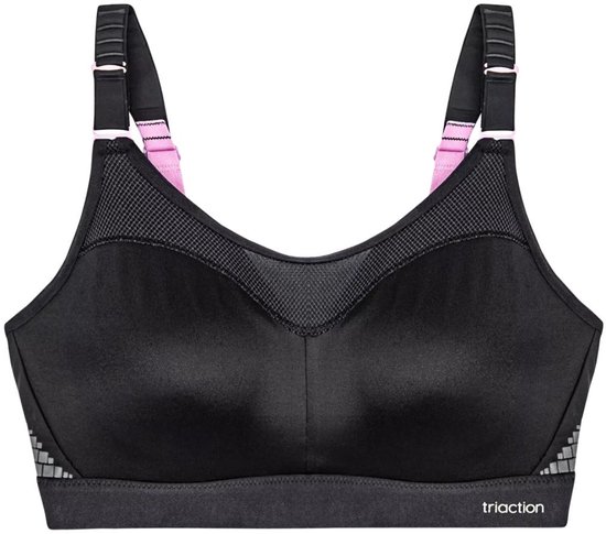 Reggiseno Sportivo Triumph Triaction Control Boost F | Nero, Senza Ferretto | Scegli La Taglia