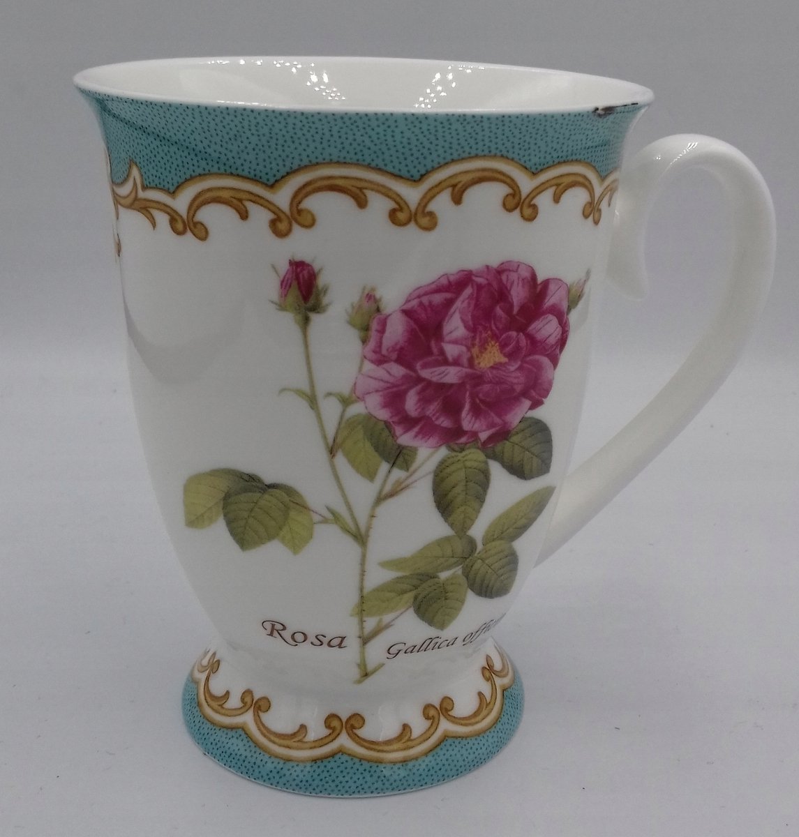 Nuova R2S Mok 250ml Engels Rose Rood - Bone China Porselein