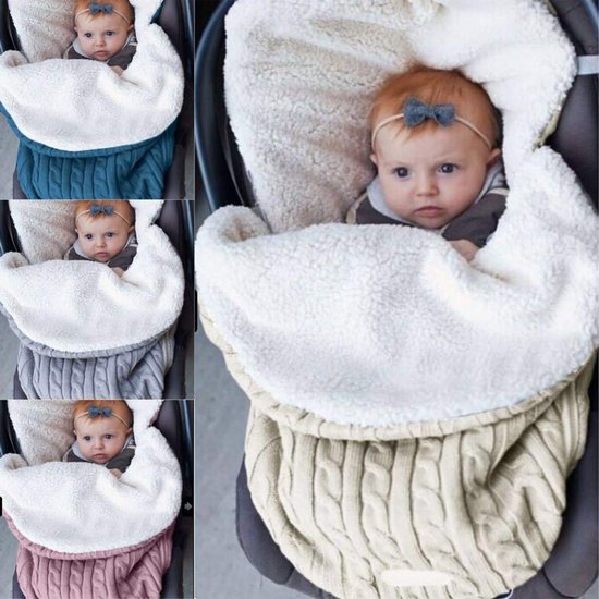 Voetenzak voor kinderwagen- Unisex babyslaapzak, wikkeldeken voor pasgeborenen, slaapzak, wandelwagenhoes voor baby's van 0-12 maanden van Hibote. — afbeelding 5