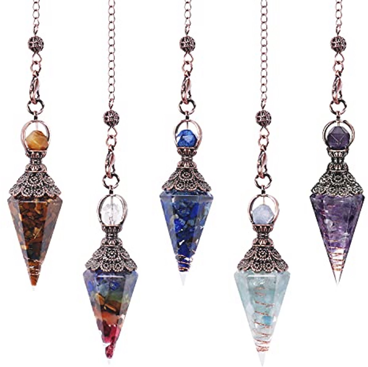 Chakra Edelsteen Pendel voor Reiki Healing en Meditatie - Perfecte Hanger voor Spirituele 