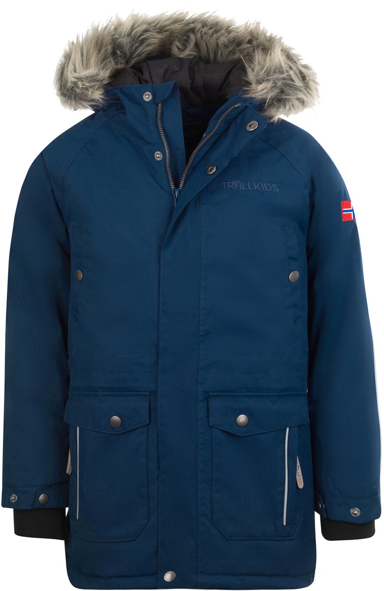 Trollkids Nordkapp Jas Blauw 128 cm Kinderen