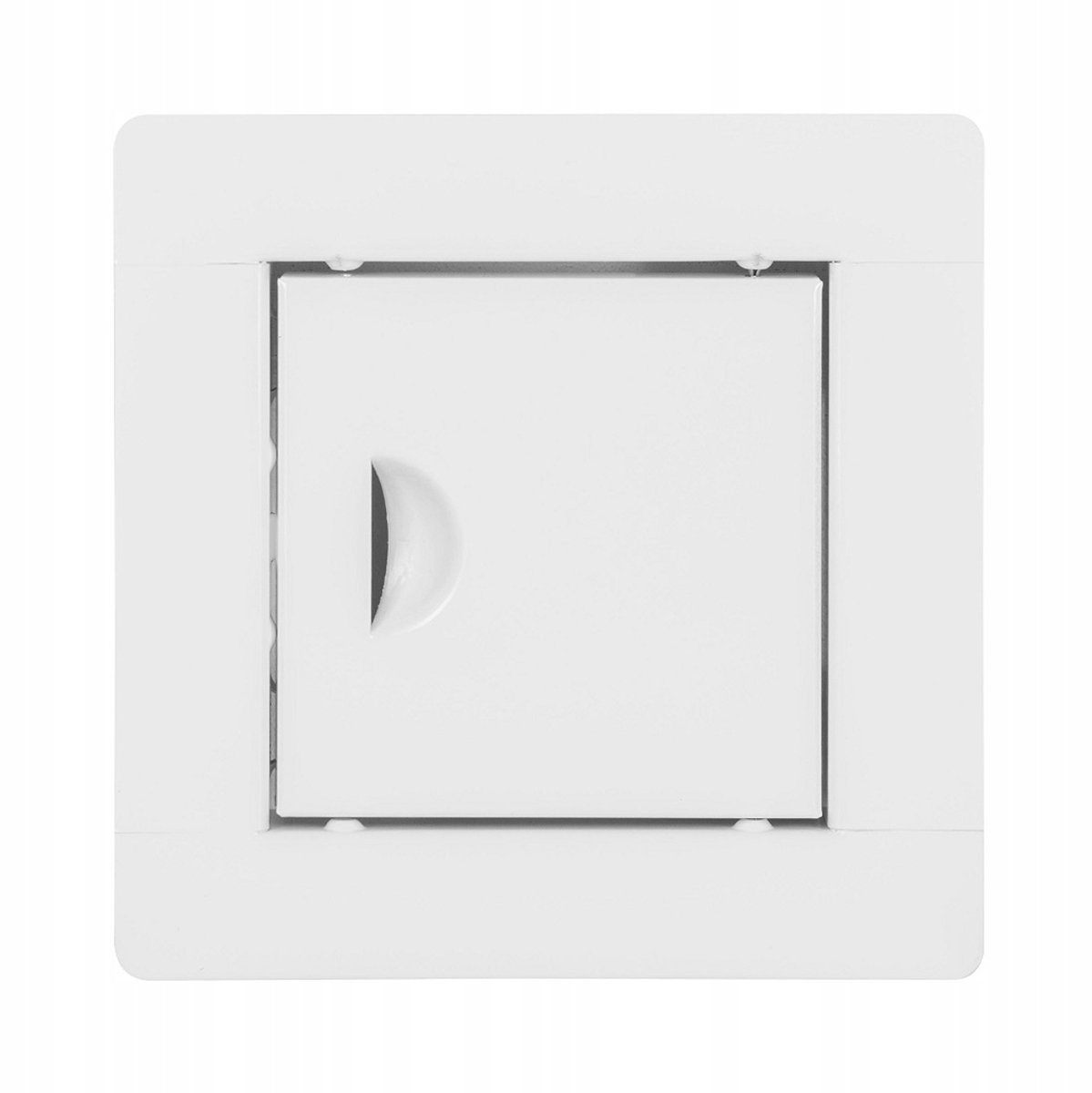Wit Metalen Inspectieluik 10x10 cm met Kliksluiting - Wit