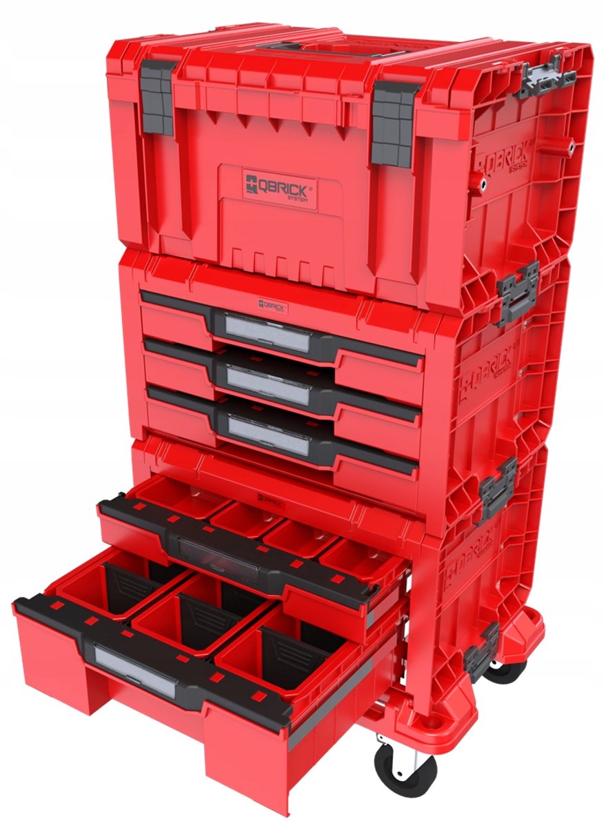 Qbrick System PRO Werkset met 4 Lades op Wielen