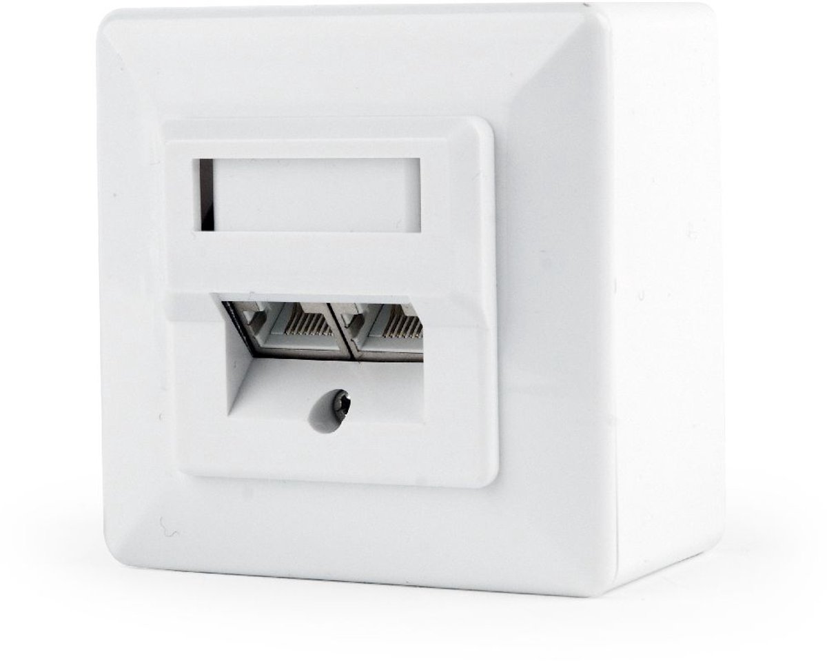 CAT6 UTP LAN-opbouwdoos, 2-poorts