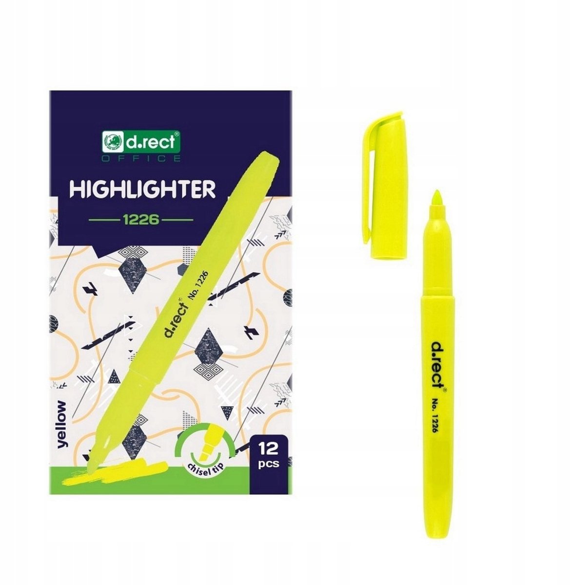 D.RECT ​​Gele Marker 1-5mm - Per stuk