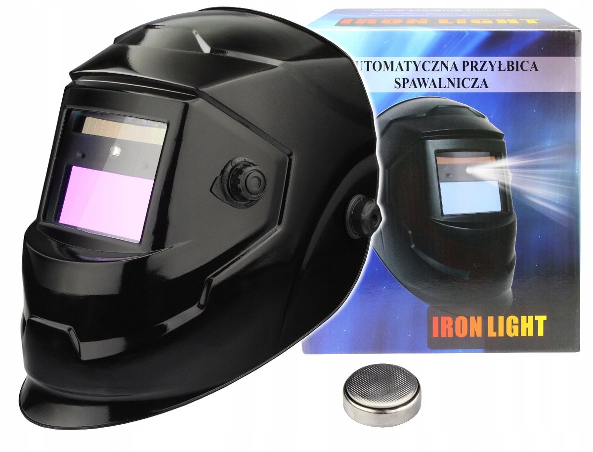 Merkloos Automatische laserhelm met LED-verlichting, 9-13 DIN, breedbeeld
