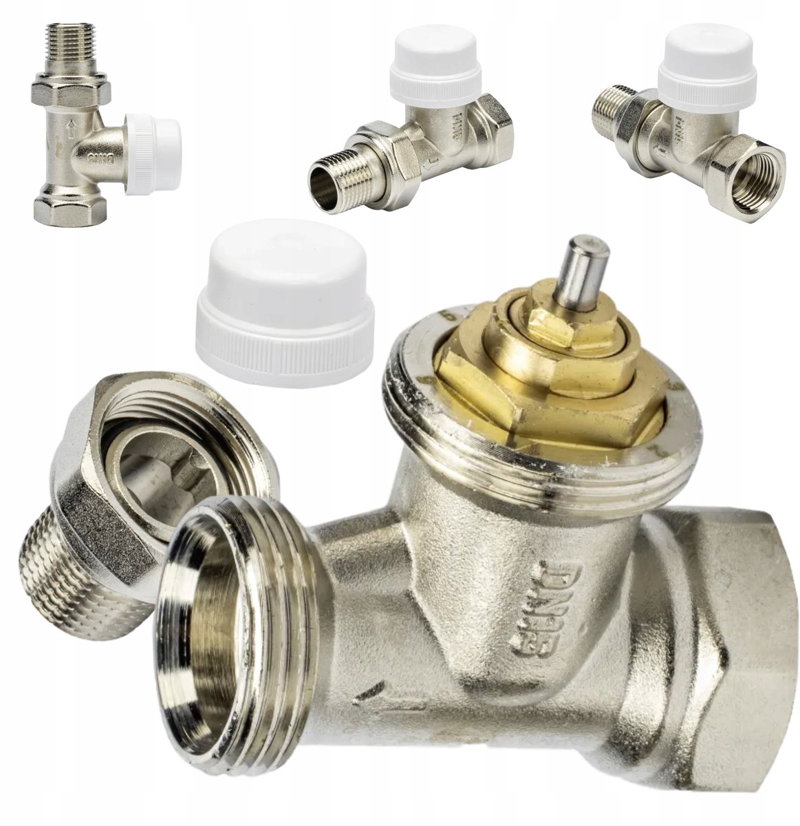 Thermostatische Radiatorafsluiter 1/2" DN15 Recht met Flowregeling