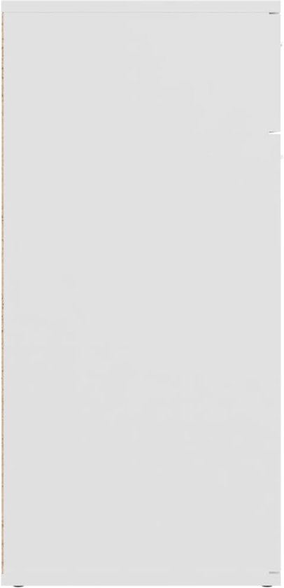 Buffet vidaXL 80 x 36 x 75 cm Bois traité Blanc brillant