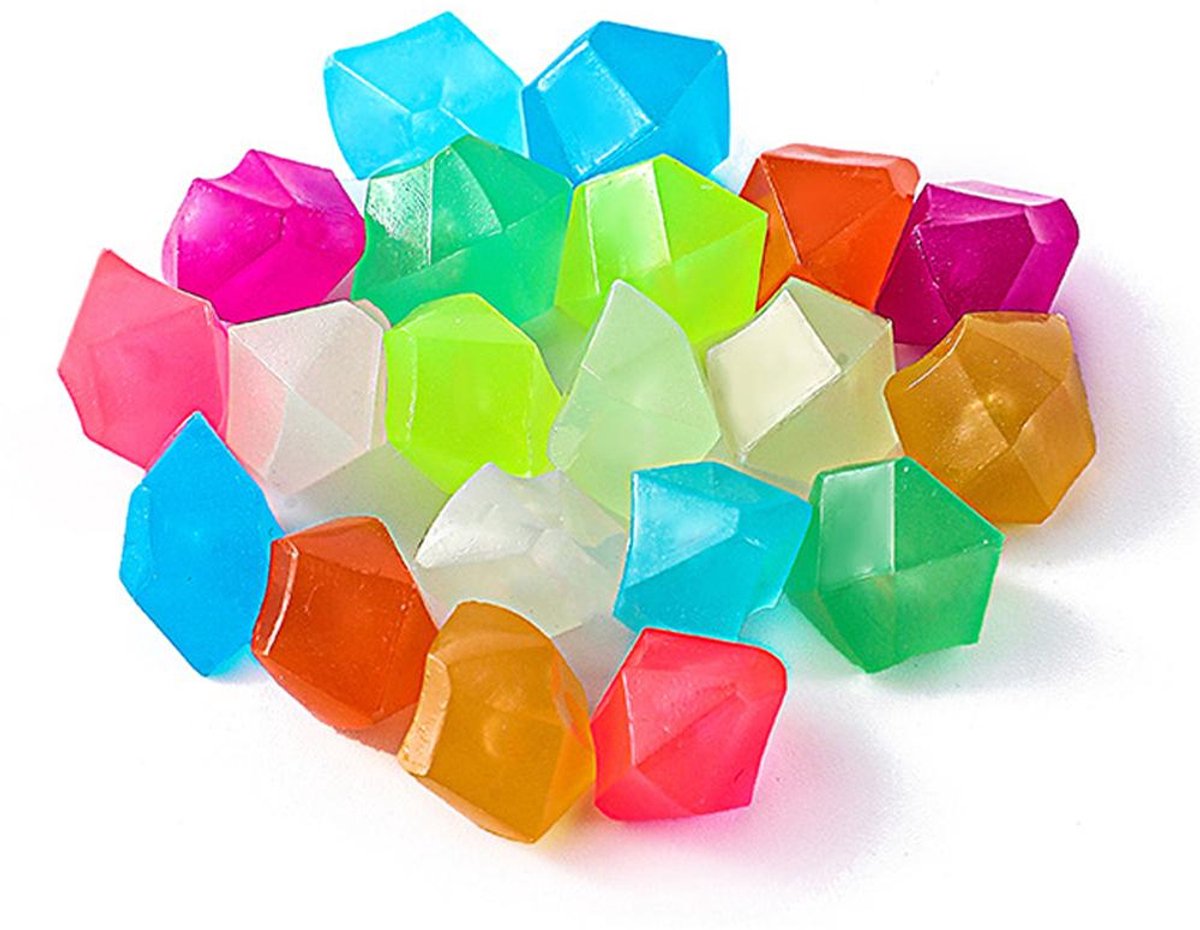 Gloeiende stenen aquarium - Luminous steentjes - Diamantvormig - 500 stuks - Wit