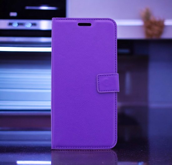 Bookcase Convient pour: Samsung Galaxy S10 Plus - Violet - étui portefeuille - Housse de livre