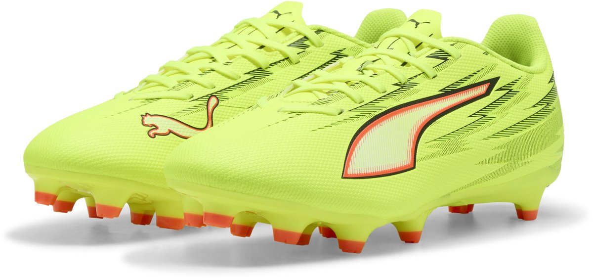 PUMA ULTRA 6 PLAY FG/AG Unisex Sportschoenen - Yellow Alert-PUMA Black-Glowing Red-Lime Squeeze