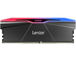 Lexar Ares RGB 2nd Gen LD5U16G60C28BR-RGD - DDR5 - 32 GB: 2 x 16 GB - 288-PIN - 6000 Mhz / PC5-48000 - CL28 - 1.4 - XMP 3.0 - U-DIMM - zwart