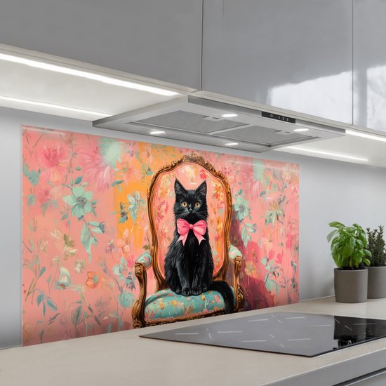 Spatscherm keuken - Patroon - Stippen - Rood - Wit - Bestel nu